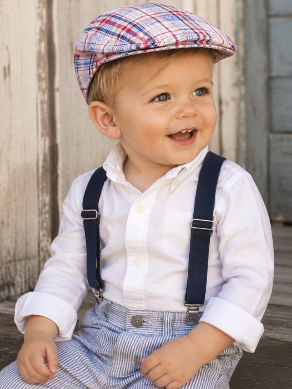 GYMBOREE VINTAGE Cabbie Gatsby Plaid Hipster Hat Baby Boy Infant 18-24 mo